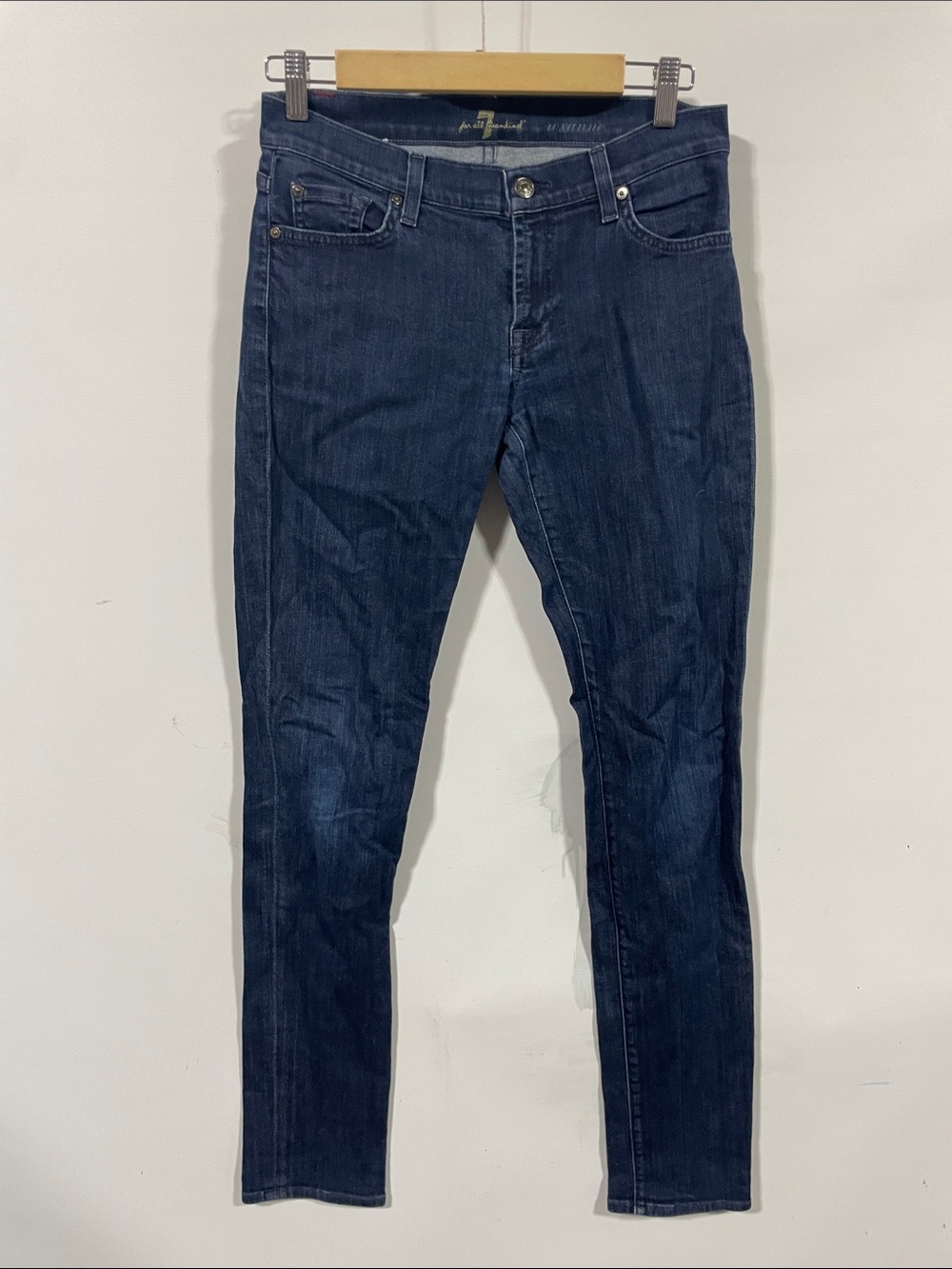 7 For All Mankind Navy Skinny Jeans